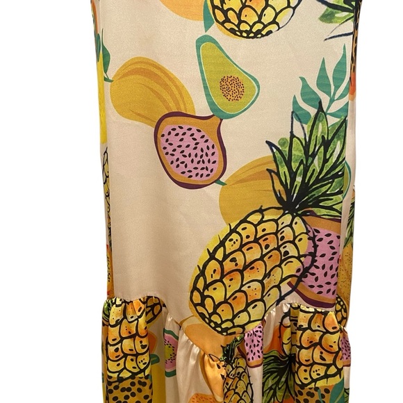 Bululu Womens Fruit Cocktail Satin Dress - Picture 4 of 7